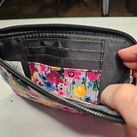 Thirty-One Wallet Watercolor Garden Floral Money Card Holder Zip Around - Picture 9 of 11